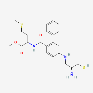 L-Methionine, N-[[5-[[(2R)-2-amino-3-mercaptopropyl]amino][1,1'-biphenyl]-2-yl]carbonyl]-, methyl ester