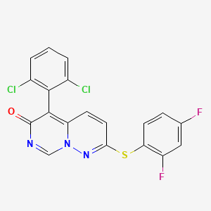 5-(2,6-dichlorophenyl)-2-(2,4-difluorophenylthio)-6H-pyrimido[1,6-b]pyridazin-6-one