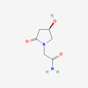 1-Pyrrolidineacetamide, 4-hydroxy-2-oxo-, (4R)-