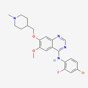 	N-(4-bromo-2-fluorophenyl)-6-methoxy-7-((1-methylpiperidin-4-yl)methoxy)quinazolin-4-amine