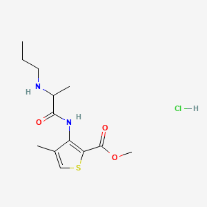 	methyl 4-methyl-3-(2-(propylamino)propanamido)thiophene-2-carboxylate hydrochloride