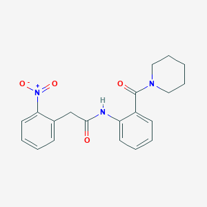 2-(2-nitrophenyl)-N-[2-(piperidine-1-carbonyl)phenyl]acetamide 