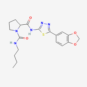 2-N-[5-(1,3-benzodioxol-5-yl)-1,3,4-thiadiazol-2-yl]-1-N ...