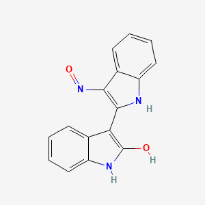 2H-Indol-2-one, 3-[1,3-dihydro-3-(hydroxyimino)-2H-indol-2-ylidene]-1,3-dihydro-