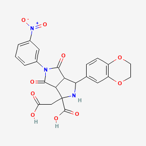 3-(Carboxymethyl)-1-(2,3-dihydro-1,4-benzodioxin-6-yl)-5-(3-nitrophenyl ...