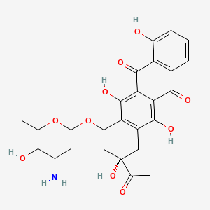 (8S,10S)-8-acetyl-10-(((2R,4S,5S,6S)-4-amino-5-hydroxy-6-methyltetrahydro-2H-pyran-2-yl)oxy)-1,6,8,11-tetrahydroxy-7,8,9,10-tetrahydrotetracene-5,12-dione