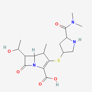 (4R,5S,6S)-3-((3S,5S)-5-(dimethylcarbamoyl)pyrrolidin-3-ylthio)-6-((R)-1-hydroxyethyl)-4-methyl-7-oxo-1-aza-bicyclo[3.2.0]hept-2-ene-2-carboxylic acid