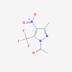 1-Acetyl-5(3)-methyl-4-nitro-3(5)-(trifluoromethyl)pyrazole