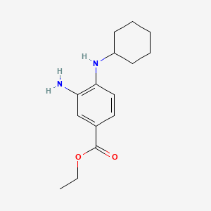 3-amino-4-(cyclohexylamino)-benzoic acid, ethyl ester