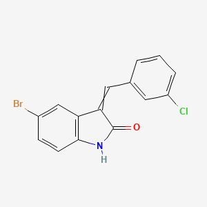 5-bromo-3-[(3-chlorophenyl)methylidene]-1H-indol-2-one | C15H9BrClNO ...