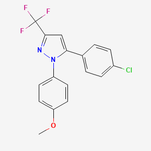 	5-(4-chlorophenyl)-1-(4-methoxyphenyl)-3-(trifluoromethyl)pyrazole