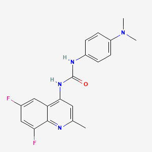 1-(6,8-difluoro-2-methylquinolin-4-yl)-3-(4-(dimethylamino)phenyl)urea