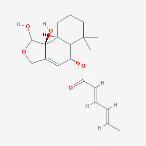 2e 4e Hexa 2 4 Dienoic Acid 5r 9as 9bs 1 9b Dihydroxy 6 6 9a Trimethyl 1 3 5 5a 6 7 8 9 9a 9b Decahydro Naphtho 1 2 C Furan 5 Yl Ester C21h30o5 Pubchem