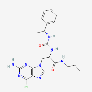 (2S)-3-(2-amino-6-chloropurin-9-yl)-2-[[(1R)-1-phenylethyl ...