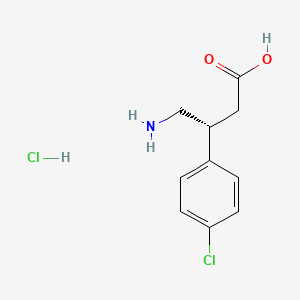 Benzenepropanoic acid, β-(aminomethyl)-4-chloro-, hydrochloride (1:1), (βR)-