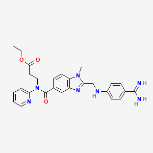 β-Alanine, N-[[2-[[[4-(aminoiminomethyl)phenyl]amino]methyl]-1-methyl-1H-benzimidazol-5-yl]carbonyl]-N-2-pyridinyl-, ethyl ester