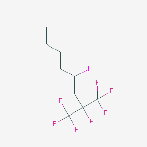 4-Iodo-1,1,1,2-tetrafluoro-2-(trifluoromethyl)octane