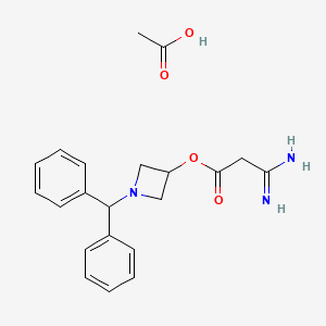 1-Benzhydrylazetidin-3-YL 3-amino-3-iminopropanoate acetate