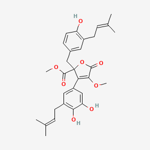 Methyl 3-[3,4-dihydroxy-5-(3-methylbut-2-enyl)phenyl]-2-[[4-hydroxy-3 ...