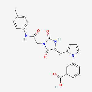 Benzoic acid, 3-[2-[[1-[2-[(4-methylphenyl)amino]-2-oxoethyl]-2,5-dioxo-4-imidazolidinylidene]methyl]-1H-pyrrol-1-yl]-