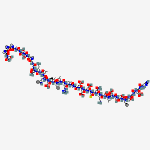 L-Serinamide, L-histidylglycyl-L-a-glutamylglycyl-L-threonyl-L-phenylalanyl-L-threonyl-L-seryl-L-a-aspartyl-L-leucyl-L-seryl-L-lysyl-L-glutaminyl-L-methionyl-L-a-glutamyl-L-a-glutamyl-L-a-glutamyl-L-alanyl-L-valyl-L-arginyl-L-leucyl-L-phenylalanyl-L-isole