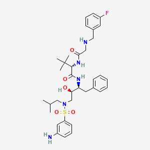 L-Valinamide, N-[(3-fluorophenyl)methyl]glycyl-N-[(1S,2R)-3-[[(3-aminophenyl)sulfonyl](2-methylpropyl)amino]-2-hydroxy-1-(phenylmethyl)propyl]-3-methyl-