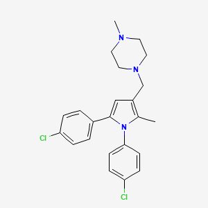 1-((1,5-bis(4-chlorophenyl)-2-methyl-1H-pyrrol-3-yl)methyl)-4-methylpiperazine