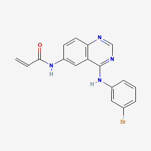 	4-[(3-Bromophenyl)amino]-6-acrylamidoquinazoline; N-[4-[(3-Bromophenyl)amino]-6-quinazolinyl]-2-propenamide