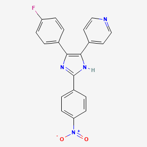 	4-[4-(4-Fluorophenyl)-2-(4-nitrophenyl)-1H-imidazol-5-yl]pyridine