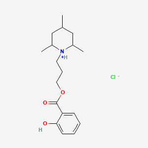 Benzoic Acid O Hydroxy 3 2 4 6 Trimethylpiperidino Propyl Ester Hydrochloride C18h28clno3 Pubchem