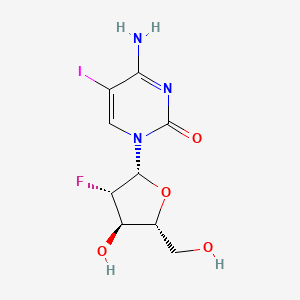 2(1H)-Pyrimidinone, 4-amino-1-(2-deoxy-2-fluoro-.beta.-D-arabinofuranosyl)-5-iodo-