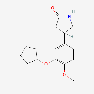 2-Pyrrolidinone, 4-[3-(cyclopentyloxy)-4-methoxyphenyl]-