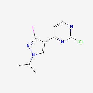 2-Chloro-4-(3-iodo-1-isopropyl-1H-pyrazol-4-yl)pyrimidine | C10H10ClIN4 ...