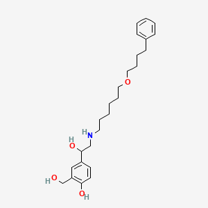 4-hydroxy-α1-[[[6-(4-phenylbutoxy)hexyl]amino]methyl]-1,3-benzenedimethanol with 1-hydroxy-2-naphthalenecarboxylic acid(1:1)