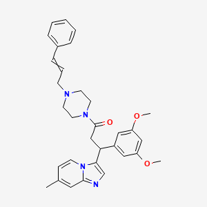 3 3 5 Dimethoxyphenyl 3 7 Methylimidazo 1 2 A Pyridin 3 Yl 1 4 3 Phenylprop 2 Enyl Piperazin 1 Yl Propan 1 One C32h36n4o3 Pubchem