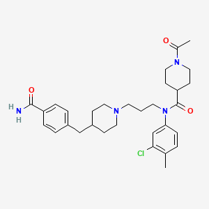 4-Piperidinecarboxamide, 1-acetyl-N-[3-[4-[[4-(aminocarbonyl)phenyl]methyl]-1-piperidinyl]propyl]-N-(3-chloro-4-methylphenyl)-