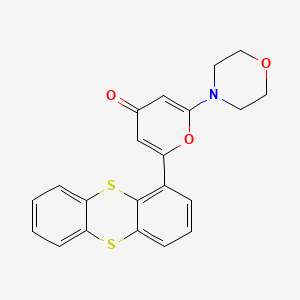 	2-morpholino-6-(thianthren-1-yl)-4H-pyran-4-one