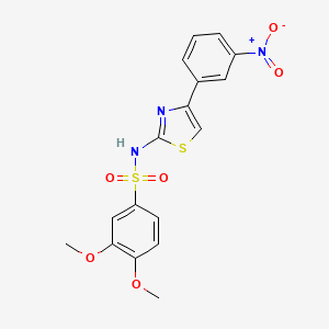 3,4-Dimethoxy-N-[4-(3-nitrophenyl)-2-thiazolyl]benzenesulfonamide