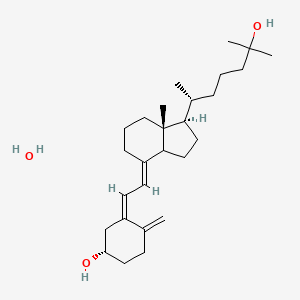 1H-Indene-1-pentanol, 4-[(2Z)-2-[(5S)-5-hydroxy-2-methylenecyclohexylidene]ethylidene]octahydro-α,α,ε,7a-tetramethyl-, hydrate (1:1), (εR,1R,3aS,4E,7aR)-