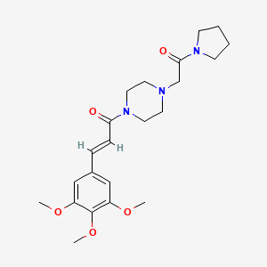 Piperazine, 1-[2-oxo-2-(1-pyrrolidinyl)ethyl]-4-[1-oxo-3-(3,4,5-trimethoxyphenyl)-2-propenyl]-, (E)-