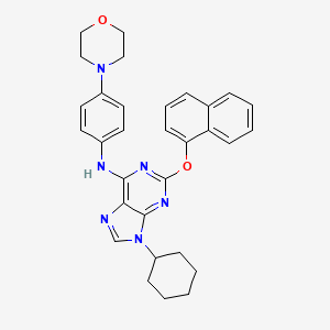 9H-Purin-6-amine,9-cyclohexyl-N-[4-(4-morpholinyl)phenyl]-2-(1-naphthalenyloxy)-