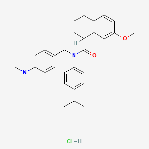 1-Naphthalenecarboxamide, N-[[4-(dimethylamino)phenyl]methyl]-1,2,3,4-tetrahydro-7-methoxy-N-[4-(1-methylethyl)phenyl]-, hydrochloride (1:1)