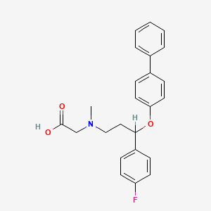 N-[3-([1,1-Biphenyl]-4-yloxy)-3-(4-fluorophenyl)propyl]-N-methylglycine