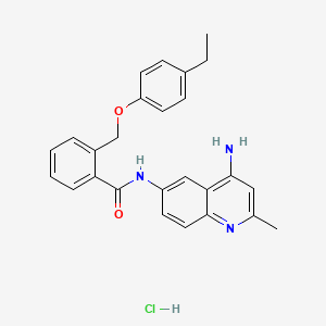 	N-(4-amino-2-methylquinolin-6-yl)-2-((4-ethylphenoxy)methyl)benzamide hydrochloride