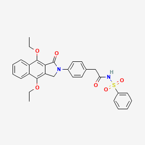 4-(4,9-diethoxy-1,3-dihydro-1-oxo-2H-benz[f]isoindol-2-yl)-N-(phenylsulfonyl)-benzeneacetamide