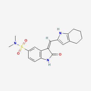 2,3-DIHYDRO-N,N-DIMETHYL-2-OXO-3-[(4,5,6,7-TETRAHYDRO-1H-INDOL-2-YL)METHYLENE]-1H-INDOLE-5-SULFONAMIDE