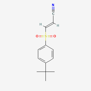 	(E)-3-(4-tert-butylphenyl)sulfonylprop-2-enenitrile