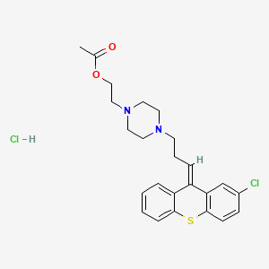 2 4 3e 3 2 Chlorothioxanthen 9 Ylidene Propyl Piperazin 1 Yl Ethyl Acetate Hydrochloride C24h28cl2n2o2s Pubchem