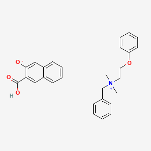 Benzenemethanaminium, N,N-dimethyl-N-(2-phenoxyethyl)-, 3-hydroxy-2-naphthalenecarboxylate (1:1)