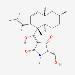 (3E,?5S)-?5-?(hydroxymethyl)-?3-?[hydroxy[(1S,?2R,?4aS,?6R,?8aR)-?1,?2,?4a,?5,?6,?7,?8,?8a-?octahydro-?1,?6-?dimethyl-?2-?(1E)-?1-?propen-?1-?yl-?1-?naphthalenyl]methylene]-?1-?methyl-?2,?4-?pyrrolidinedione